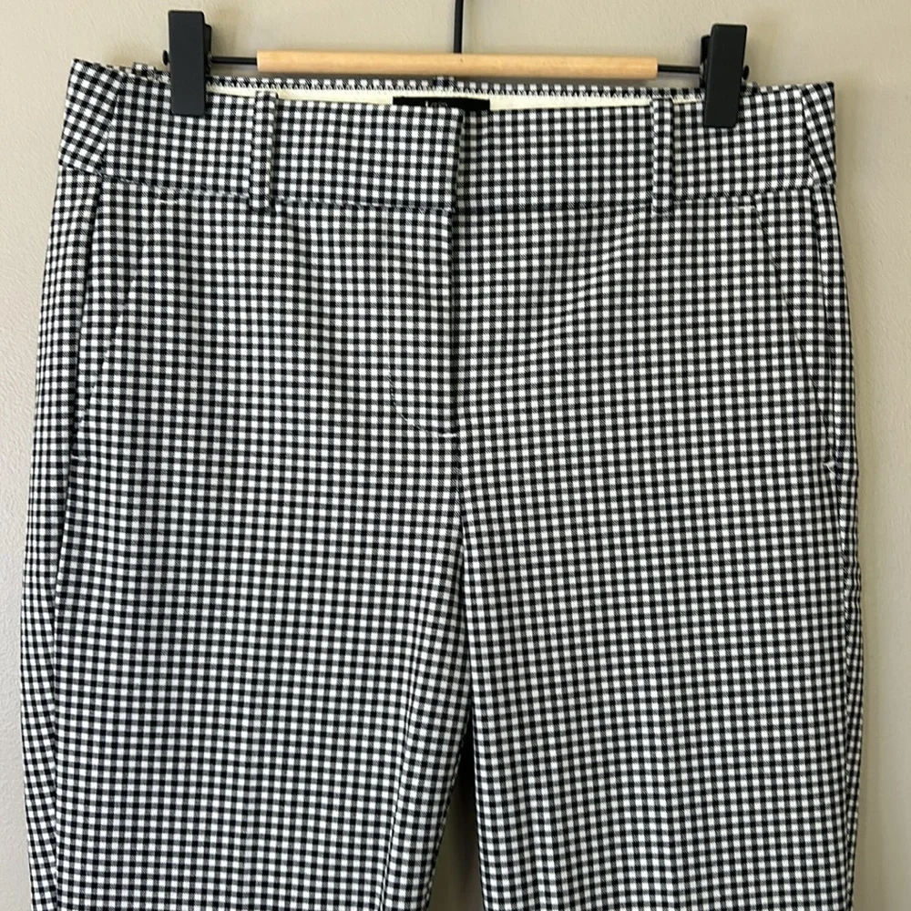 J.‎ Crew Cameron Gingham Pant Size 4 Black White Checks